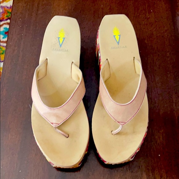 Volatile Leather Multicolored Striped Sandals - Picture 2 of 6